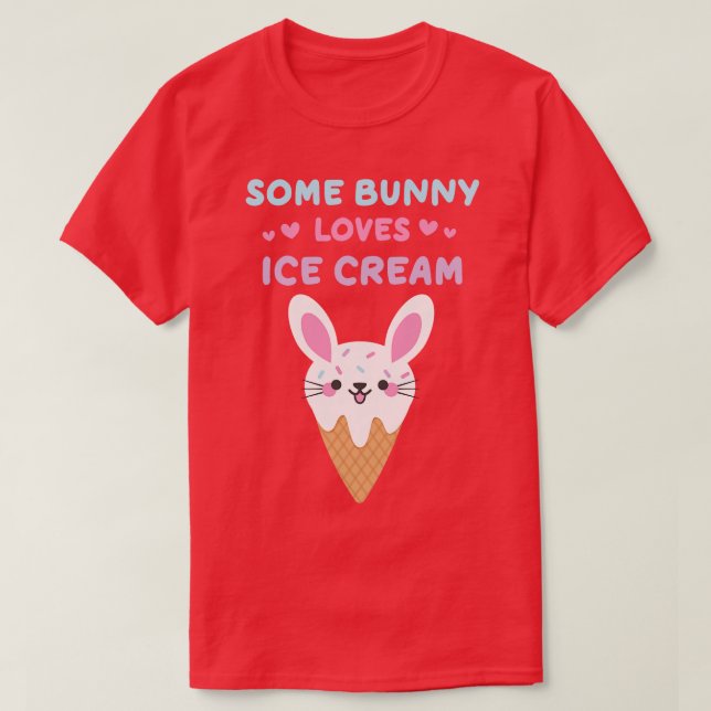 Camiseta A algunos conejitos les encanta el helado helado (Diseño del anverso)