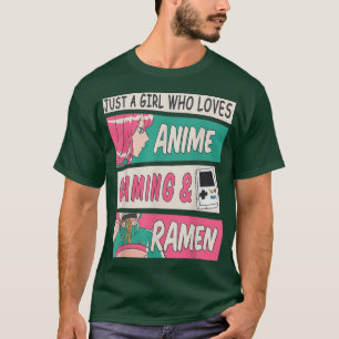 Camiseta A Anime Chica le encanta jugar a la comida japones