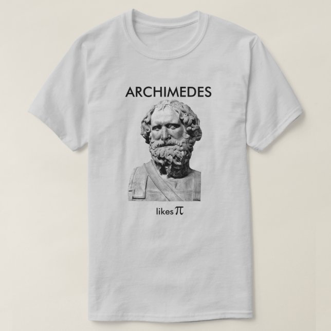 Camiseta A Arquímedes Le Gusta Pi (Diseño del anverso)
