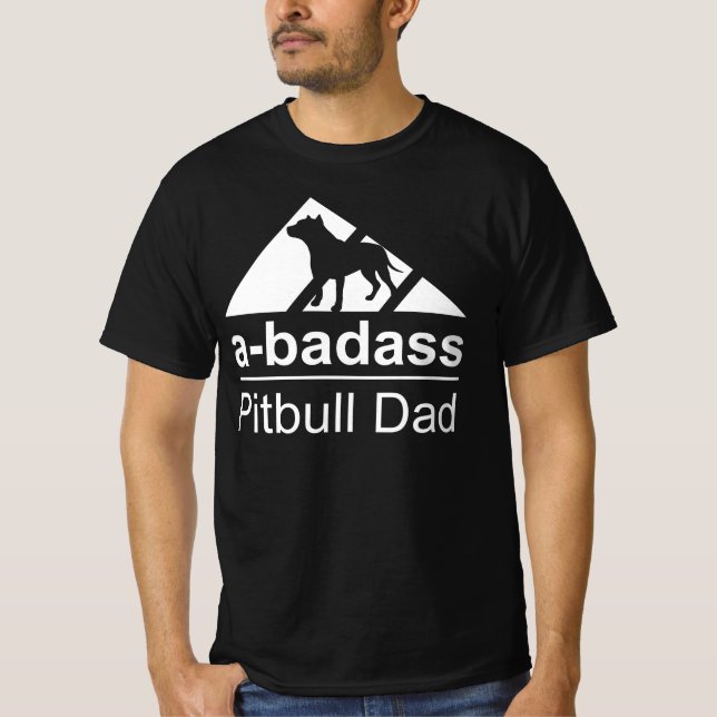 Camiseta A-badass Pitbull Dad (Anverso)