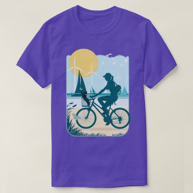 Camiseta A Bike Ride on the Beach (Diseño del anverso)