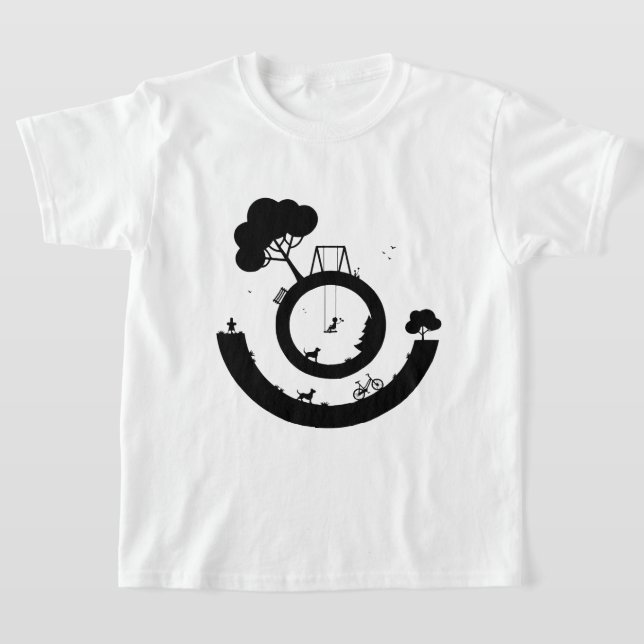 Camiseta A black and white illustration (Distribución)