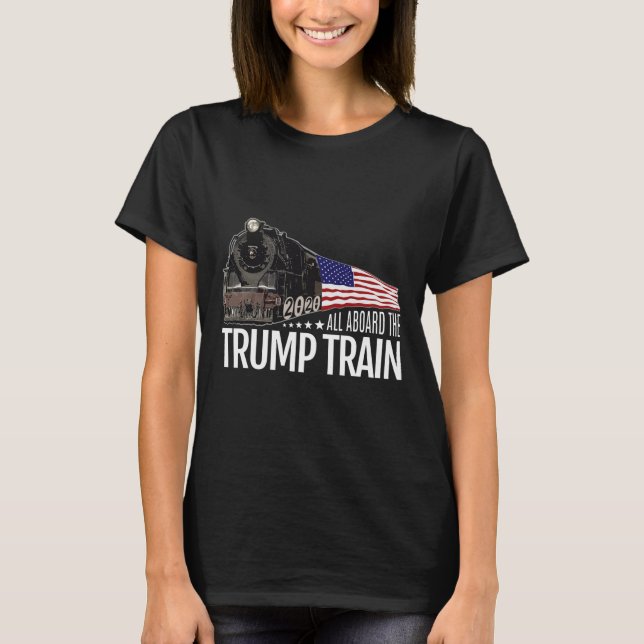 Camiseta A bordo del tren de Trump 2020 (Anverso)