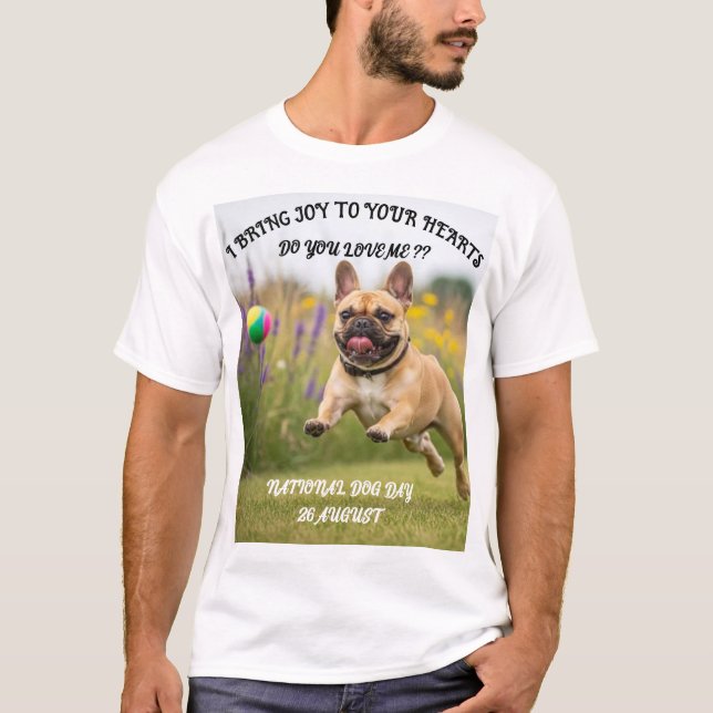 Camiseta  A Burst of Canine Joy: Celebrating National Dog D (Anverso)