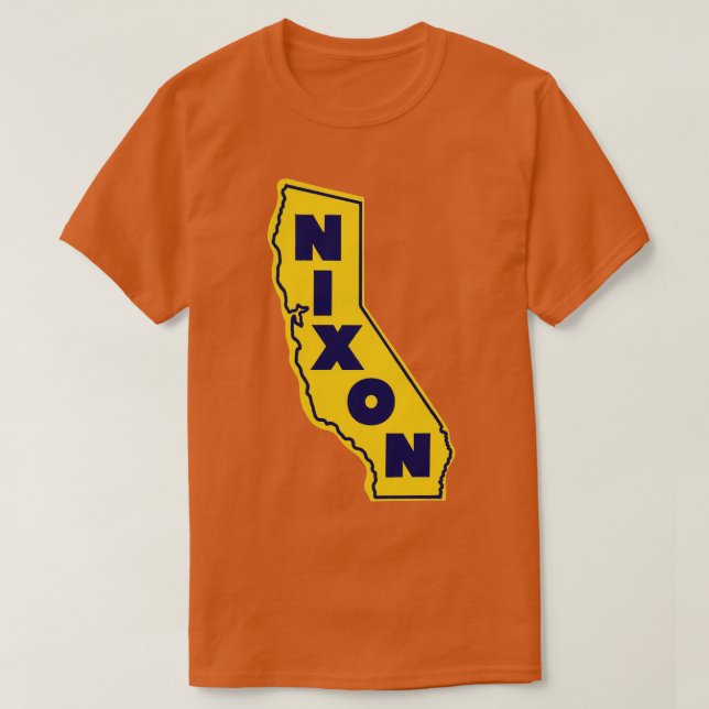 Camiseta A California Le Gusta Nixon En 1972 (Diseño del anverso)