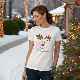 Camiseta A cheerful Christmas reindeer
