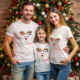 Camiseta A cheerful Christmas reindeer