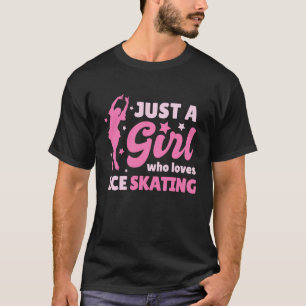 Camiseta A Chica Cute Le Encantan Las Patines De Hielo Que