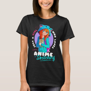Camiseta A Chica le encanta bocetos animales Ramen Manga Ot