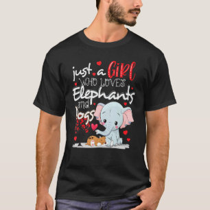 Camiseta A chica Le Encantan Los Elefantes Y Los Perros Ele