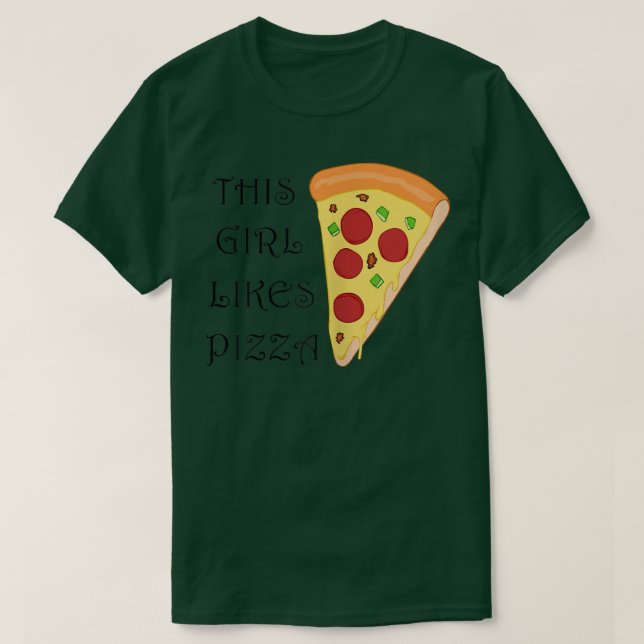 Camiseta A chica le gusta la pizza Graciosa Pizza Chef comi (Diseño del anverso)