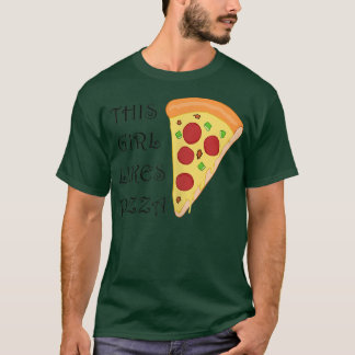 Camiseta A chica le gusta la pizza Graciosa Pizza Chef comi
