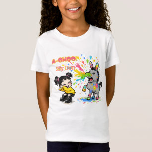 Camiseta ¡A-CHÚ! Don Tonto: divertida caricatura de burro e