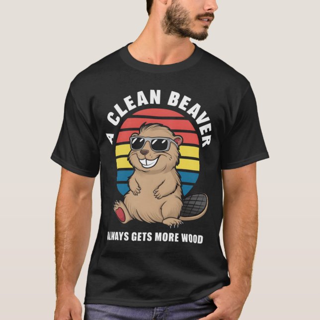 Camiseta A Clean Beaver Always Gets More Wood family (Anverso)