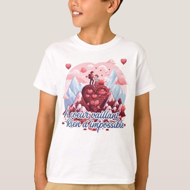 Camiseta A coeur vaillant rien d'impossible (Anverso)