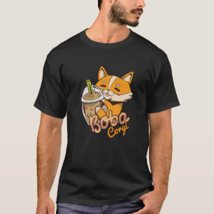 Camiseta A Corgi le encanta el té de burbujas, el perro gal