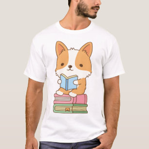 Camiseta A Corgi Le Encanta Leer Libros