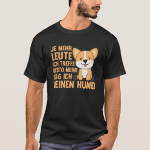 Camiseta A Corgi Perro no le gusta la gente, perros lindos