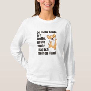 Camiseta A Corgi Perro no le gusta la gente, perros lindos