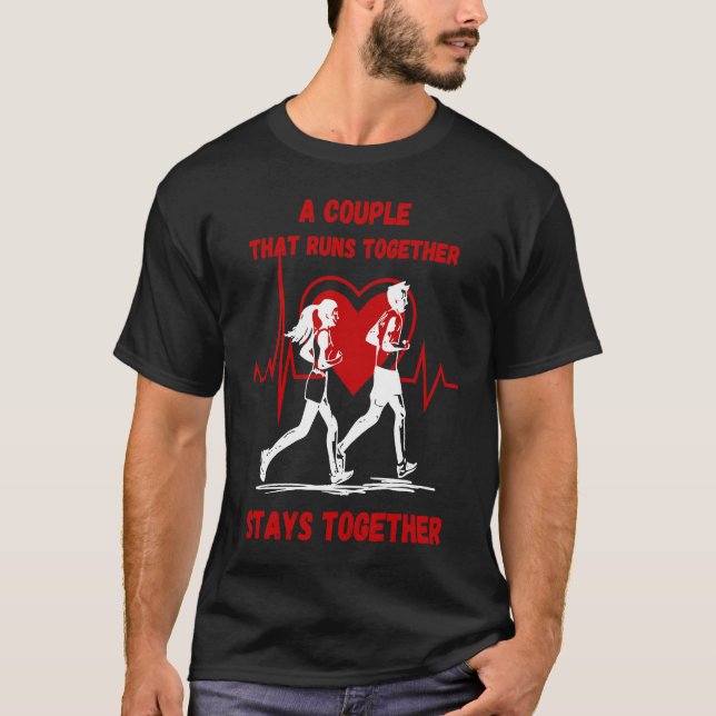 Camiseta A Couple that Runs Together Stays Together Maratho (Anverso)