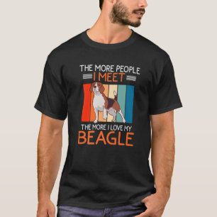 Camiseta A Cuantas Más Personas Conozco, Más Amo Mi Beagle