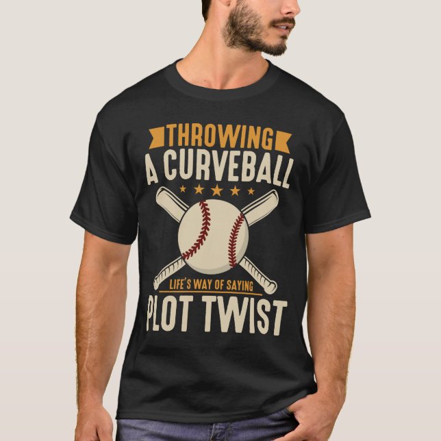 Camiseta A Curveball Plot Twist Funny Sports (Anverso)