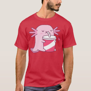 Camiseta A Cute Axolotl le encanta beber refrescos