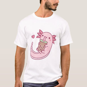 Camiseta A Cute Axolotl le encanta el té de la burbuja