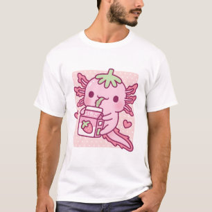 Camiseta A Cute Axolotl le encanta la fresa japonesa