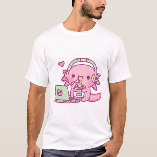 Camiseta A Cute Axolotl Le Encantan Los Fideos Instantáneos