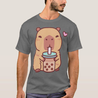 Camiseta A Cute Capybara le encanta beber té de burbuja