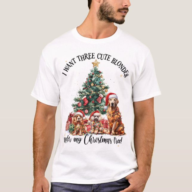 Camiseta A cute dog and puppy lover Christmas design (Anverso)