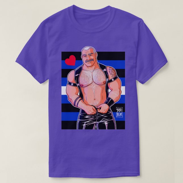 CAMISETA A DADDY LE GUSTA LA BANDERA DE ORGULLO DE CUERO (Diseño del anverso)