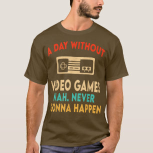 Camiseta A Day Without Video Games Boys Teens Kids Gamer Fu