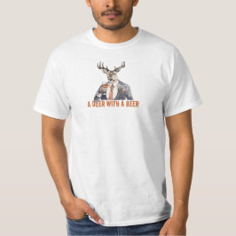 Camiseta A Deer with a Beer Funny