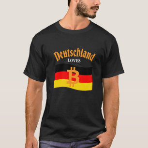Camiseta A Deutschland le encanta el Bitcoin Krypto German 