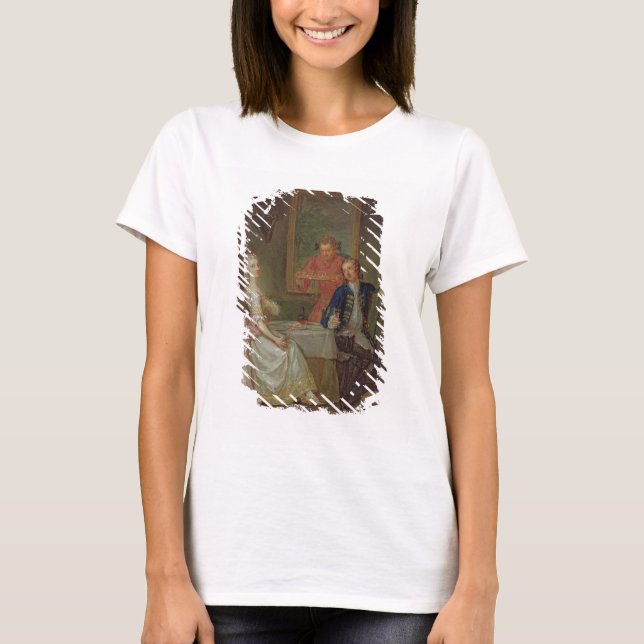 Camiseta A Dinner Conversation (A Man and Woman Drinking at (Anverso)