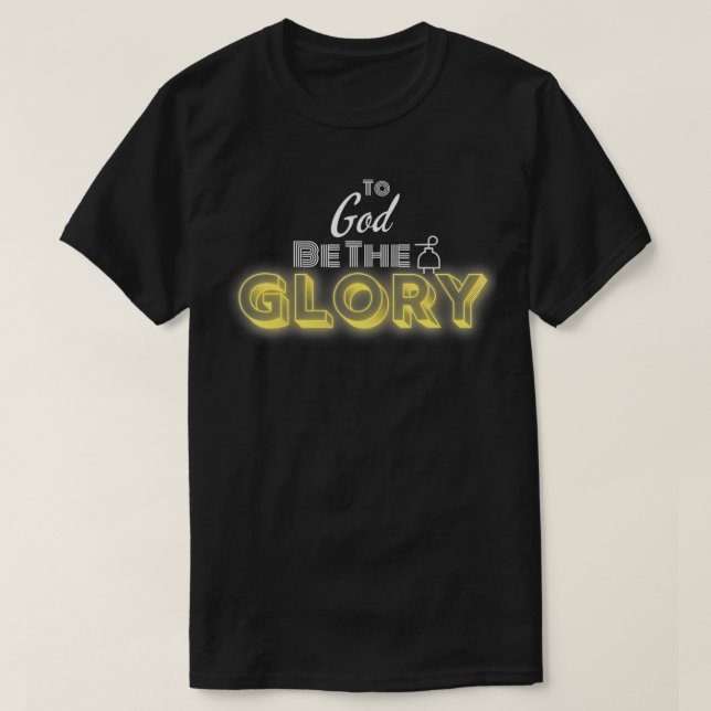 Camiseta A Dios sea la Gloria Cristiana (Diseño del anverso)