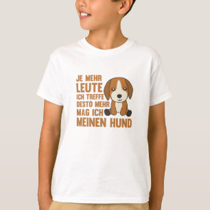 Camiseta A Dog Beagle no le gusta la gente, perros callejer