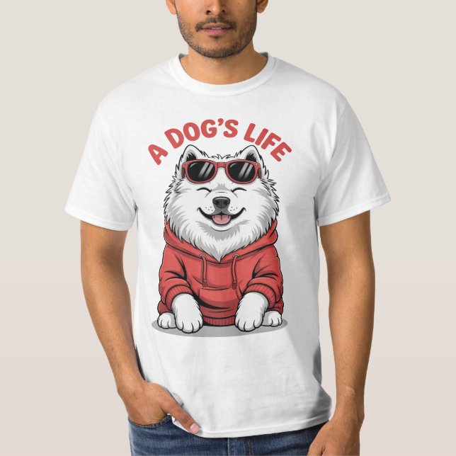 Camiseta A Dogs Life Cute Funny T-Shirt Gift For Him Her Ma (Anverso)