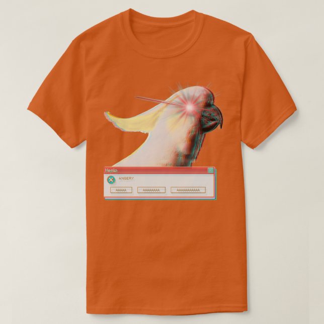 Camiseta A E S T H E T I C angery cockatoo (Diseño del anverso)