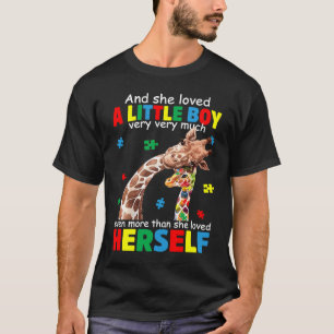 Camiseta A Ella Le Encantaba Un Pequeño Niño Girafa Autismo