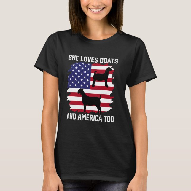 Camiseta a ella también le encantan las cabras boer y a est (Anverso)