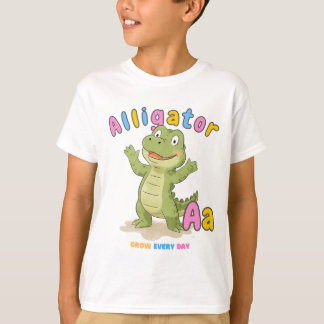 Camiseta "A es para el lagarto" Tee alfabético - Crece cada