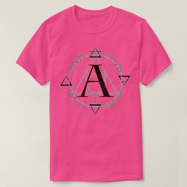 Camiseta A es para la alquimia (Diseño del anverso)