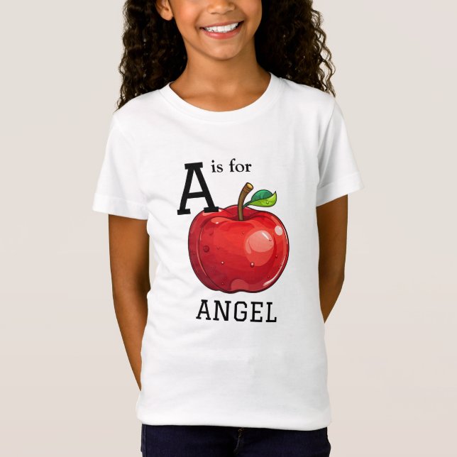 Camiseta A es para Manzana Ángel (Anverso)
