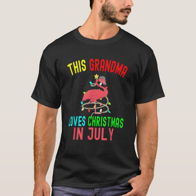 Camiseta A Esta Abuela Le Encantan Los Navidades En Julio. (Anverso)