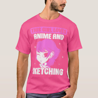 Camiseta A Esta Chica Le Encanta El Anime Y Esbozar El Love