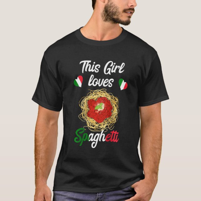 Camiseta A esta Chica le encanta el espagueti pasta italian (Anverso)