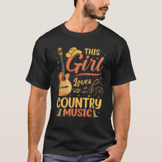 Camiseta A esta Chica le encanta la música country, las muj